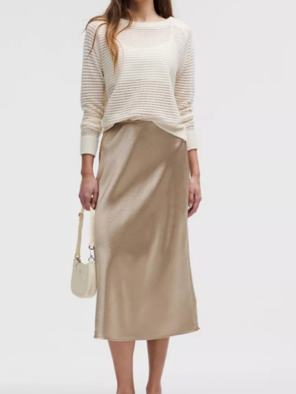 BNWT Lululemon gold satin skirt